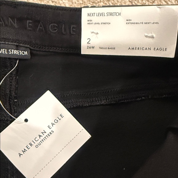 American Eagle Black Denim Shorts - Picture 4 of 5